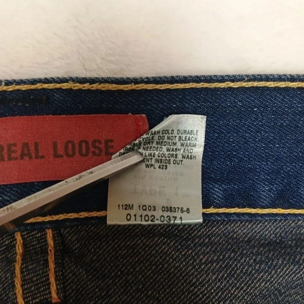 Vintage Levis Type 1 Jeans Men 32x34 Blue Y2K Straight Real Loose Baggy Wide Leg